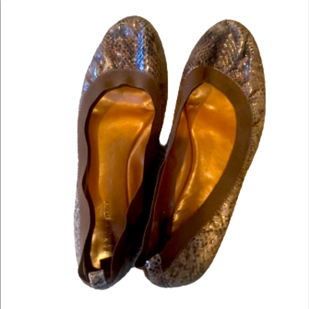 Banana Republic Ballet Flats Python Aida Leather … - image 5